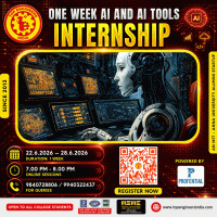 One Week AI and AI tools Internship (Online Mode) 2026 online Poster